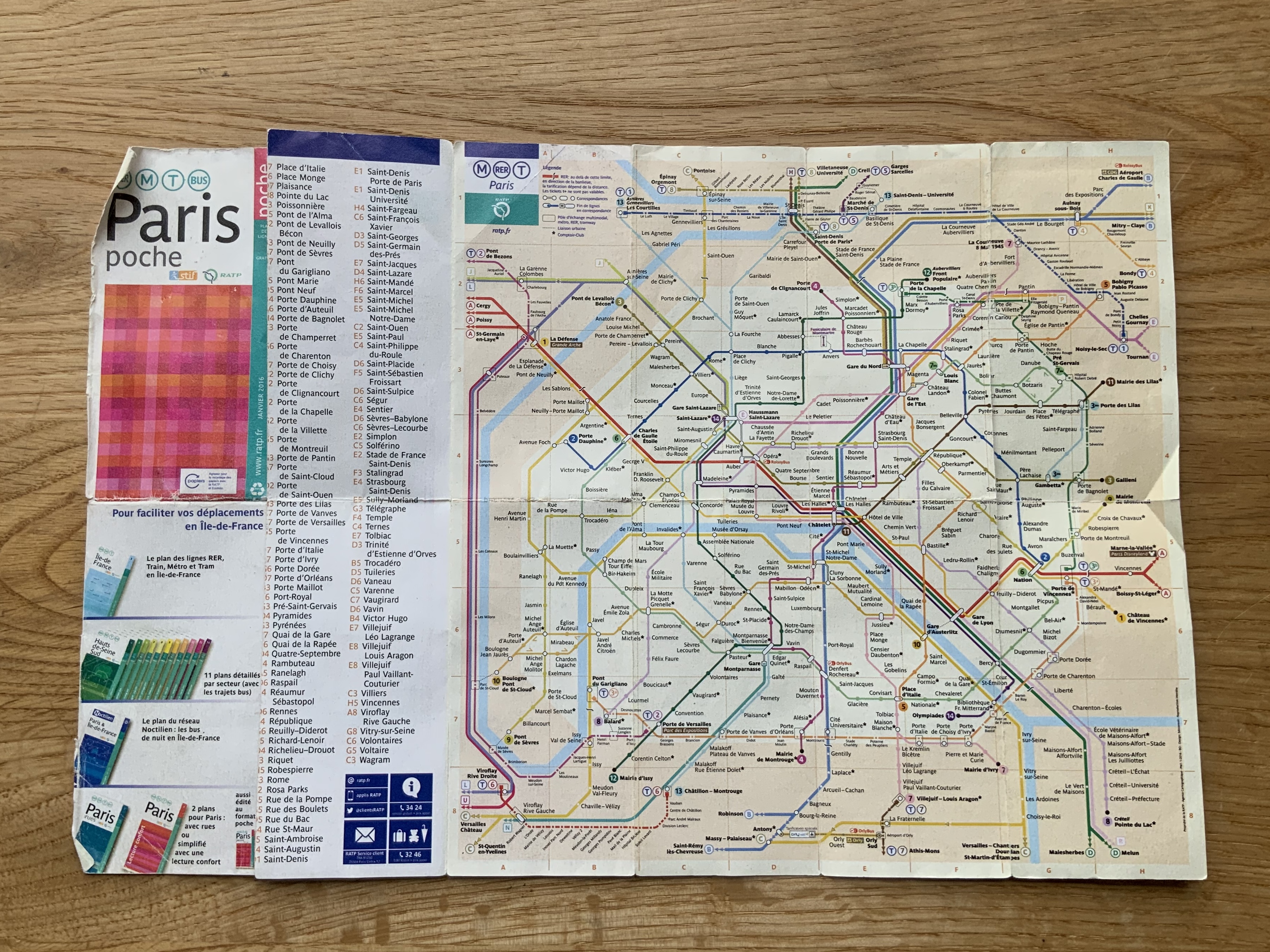 パリの地下鉄（メトロ）地図